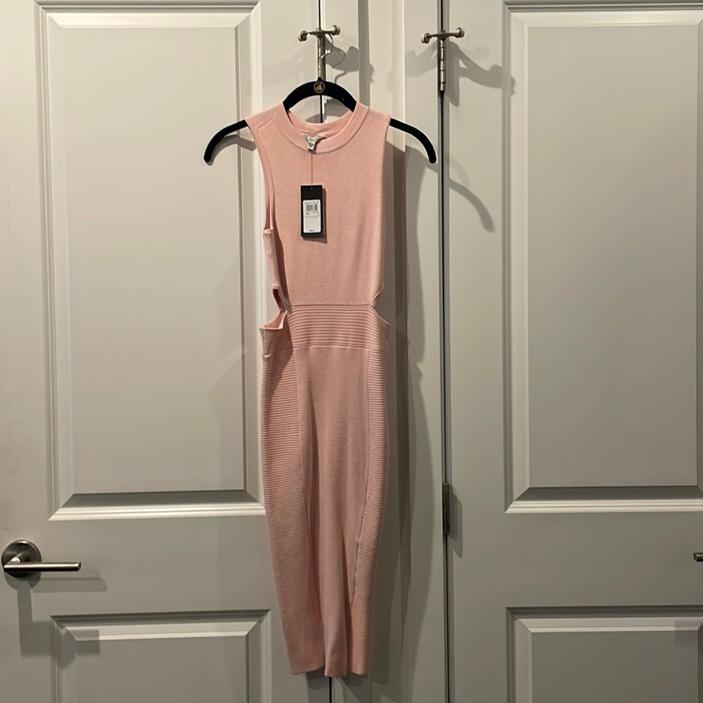 NWT Guess Bodycon Pink Cut Out Dress Size XS